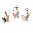 Butterfly Keychain with Rhinestones and Evil Eye