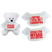 Plush Teddy Bear 30cm with Red Team Fan Message