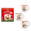 Santa Claus Christmas Mug Gift Set 3pcs 8.5x9cm
