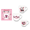 Love You Mug and Saucer Gift Set 3pcs 8.5x9cm 