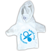 Baby on board suction sign T-shirt with hood blue 17x15cm – Pacifier design