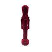 Burgundy Velvet-Finish Nutcracker Decoration 35cm