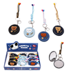 Denim-Look Compact Mirror with Teddy Bear