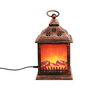 Light-Up Lantern Fireplace with Flame Effect