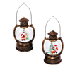 Christmas Lantern Snow Globe with Handle 20×11cm