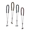 Worry Beads with Striped Round Beads and Shield Detail