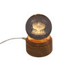 Rotating USB Engraved Glass Ball with Carousel 8cm