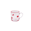 Transparent Mug with Pink Hearts 300 ml