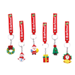 Christmas Keyring with Red Strap – 6 Designs