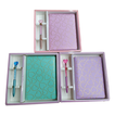 A5 Notebook and Pen Set with Gold Hearts