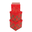 Tartan Christmas Gift Boxes Set of 3