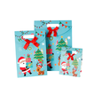 Christmas Paper Gift Bag with Santa Claus and Red Bow