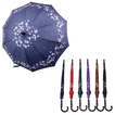 Stick Umbrella with Floral Branch Print – 112cm Diameter