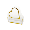 Plexiglass Heart Box with Gold Outline