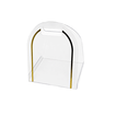 Set of 2 Plexiglass Handle Boxes with Gold Trim