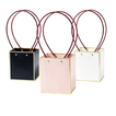 Square Box with Double Handles and Gold Trim