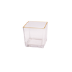 Square Glass Container with Gold Rim – 3 Sizes