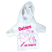 “Babies on Board” Suction Sign – Hoodie T-Shirt 17×15cm (Pink)