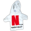 “N” Hoodie T-Shirt Suction Cup – 17×15 cm