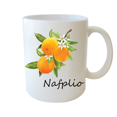 Orange Design Mug with Custom Location Print | Tourist Souvenir Mug