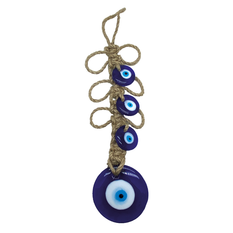 Decorative  Eye with Rope and 5 Glass Charms