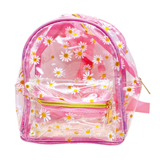 Transparent Backpack with Flower Design – 23x18x13cm