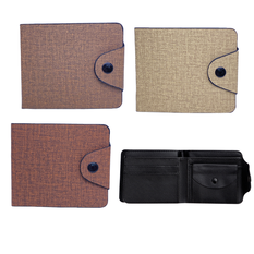 Men’s Wallet with Fabric Texture – 3 Colors – 11.5x9.8cm