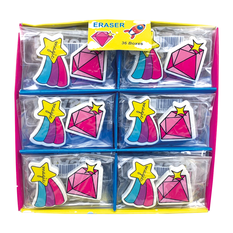 Eraser Set – Star & Diamond Design (36 Pieces)