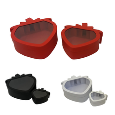 Strawberry-Shaped Gift Box in 3 Colors – Set of 2