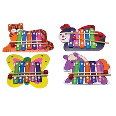 Wooden Animal Xylophone – 4 Designs, Colorful Musical Toy 23.5x14cm
