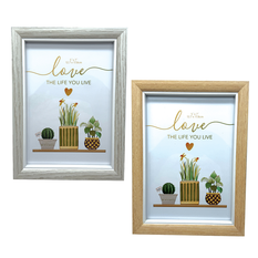 Wooden Photo Frame in 2 Colors for 3 Photo Sizes
