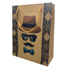Gift Packaging Bag with Vintage Men’s Design