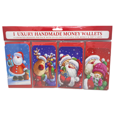 Christmas Money Wallet Cards with Envelope – 4 Designs (Set of 12x4 pcs) 
