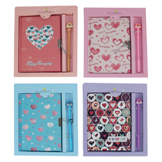 A5 Lockable Diary & Pen Set – 4 Designs