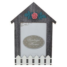 Wooden House-Shaped Photo Frame for 10x15cm / 13x18cm Photos