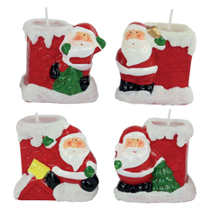 Christmas Santa Candle in 4 Designs – 7cm