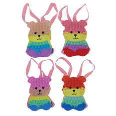 Pop It Bear Backpack in 4 Colors – 24x14cm