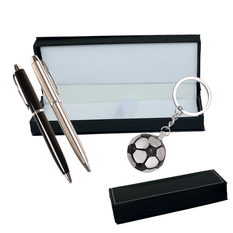 Gift Set Football Keychain & Pen in 2 Colors 