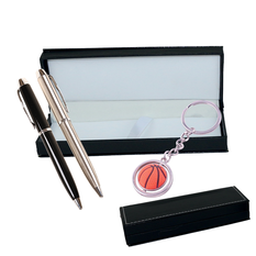 Gift Set Basketball Keychain & Pen in 2 Colors 