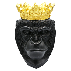 Decorative Gorilla with Gold Crown in 2 Sizes