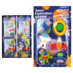 Space Exploration Eraser Set – 6 Pieces 