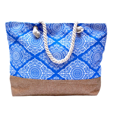 Blue Mosaic Beach Bag