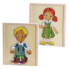 Wooden Dress-Up Puzzle in 2 Designs 