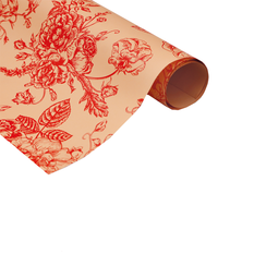 Metallic Wrapping Paper Floral Design 