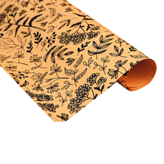 Metallic Wrapping Paper Botanical Design 
