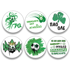 Magnets & Badges in 6 Designs – Fan-Themed