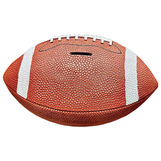 Football-Shaped Piggy Bank (Polyresin) – 28x16cm
