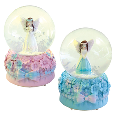 Light-Up & Musical Snow Globe – Angel, 2 Designs