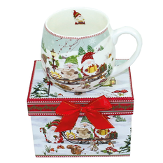 Gift Set: Christmas Mug with Elves in Decorative Box – 420ml