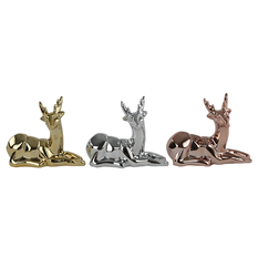 Christmas Reindeer Decoration in 3 Colors – 11x9cm (Pack of 6)